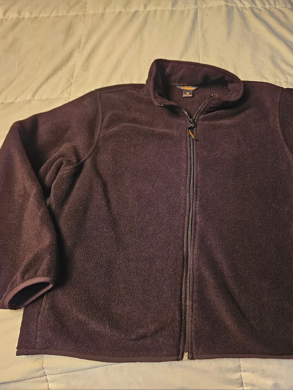 Womens "Woolrich" Fleece Size XL FULL ZIP BLACK